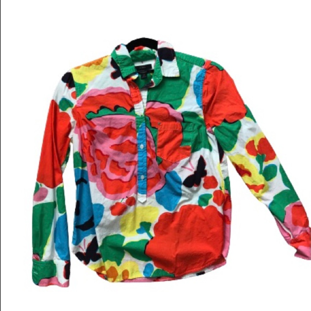 J.Crew colorful blouse